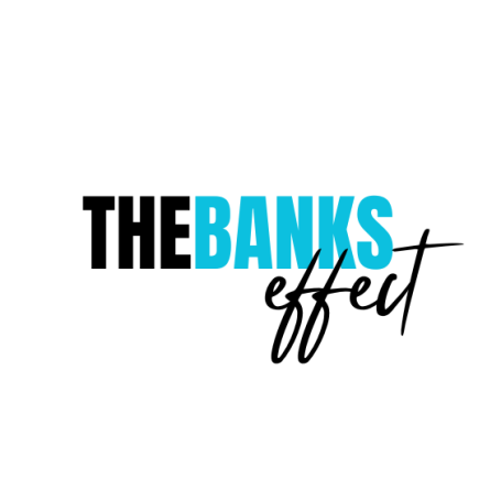 The Banks Effect Logo in black and blue